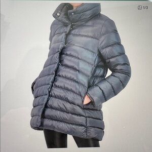 Cotes of London Chelsea A-Frame 90% down puffer, dark gray, size M. MSRP $348